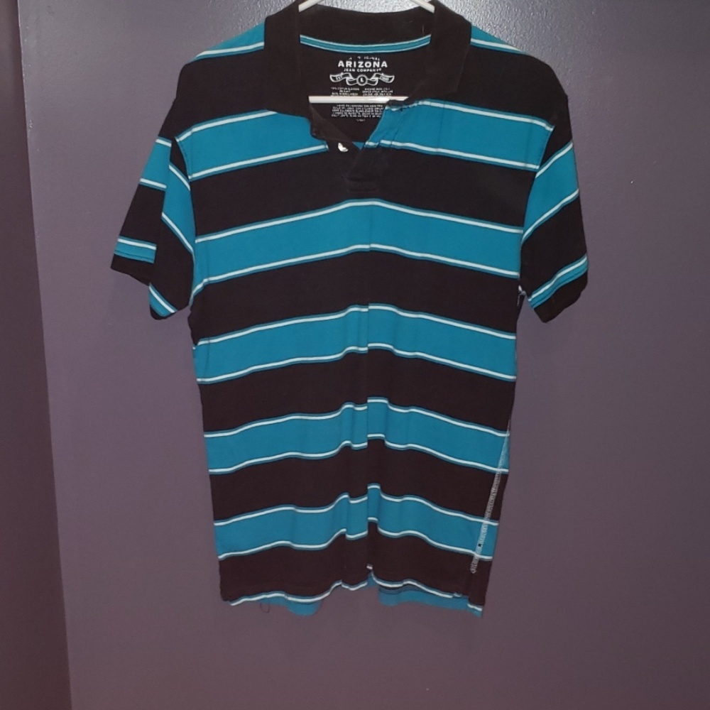 Men's striped polo shirt